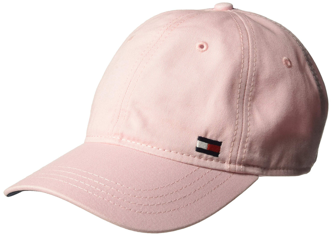 Tommy Hilfiger Men's Dad Hat Billy Corner Flag Cap Hat, Crystal Rose, O/S