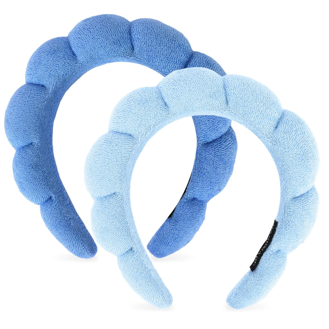 Women Spa Headband for Washing Face Makeup Headband Puffy Sponge Headbands Skincare Headbands for Women Girls Terry Cloth Headband for Skincare Makeup Removal Shower (Blue)
