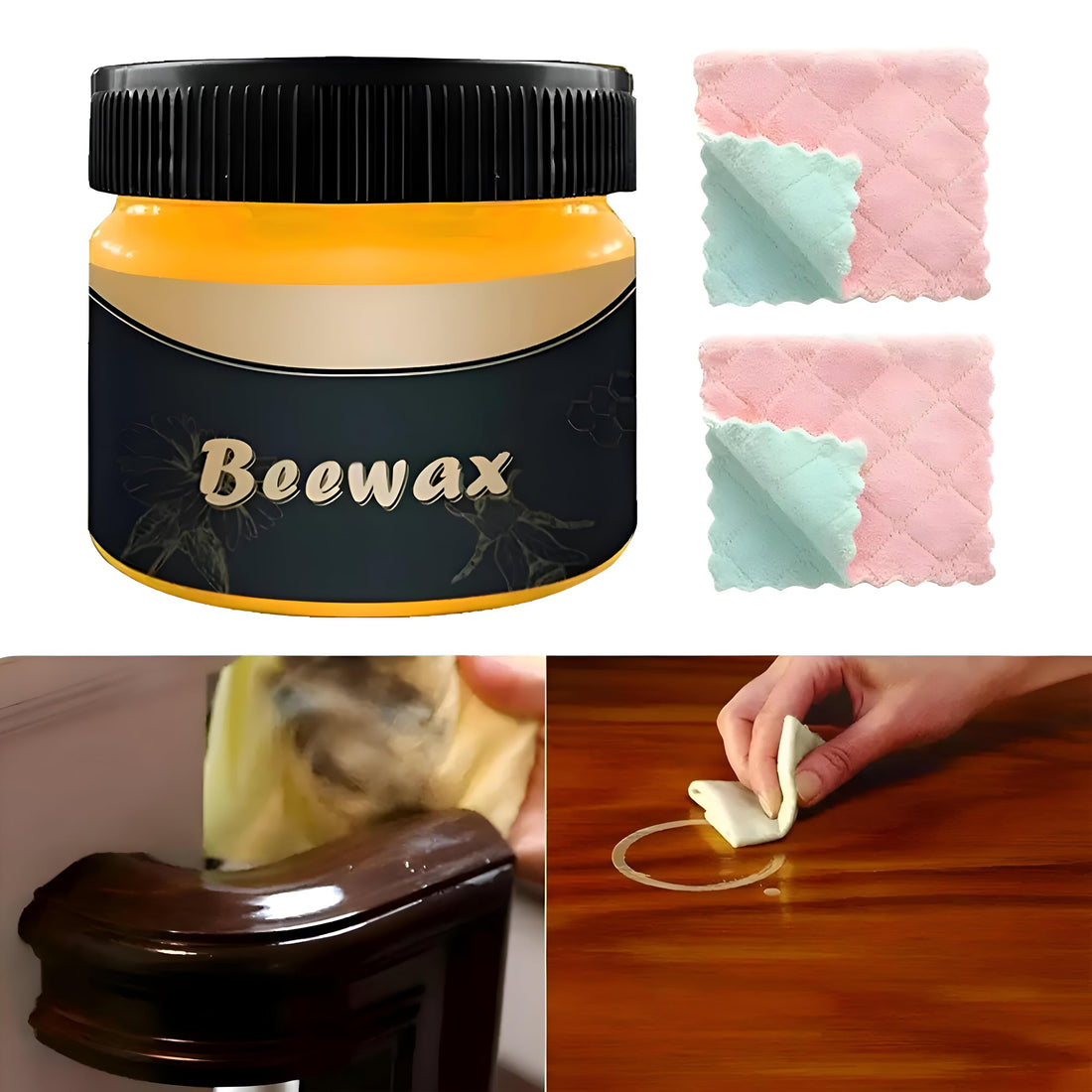 Original Beeswax Treatment: Ultrina - Amust Wood Polish & Cleaner for Natural Wood Care (Twin Set), Now Exclusive at 床 Amazon