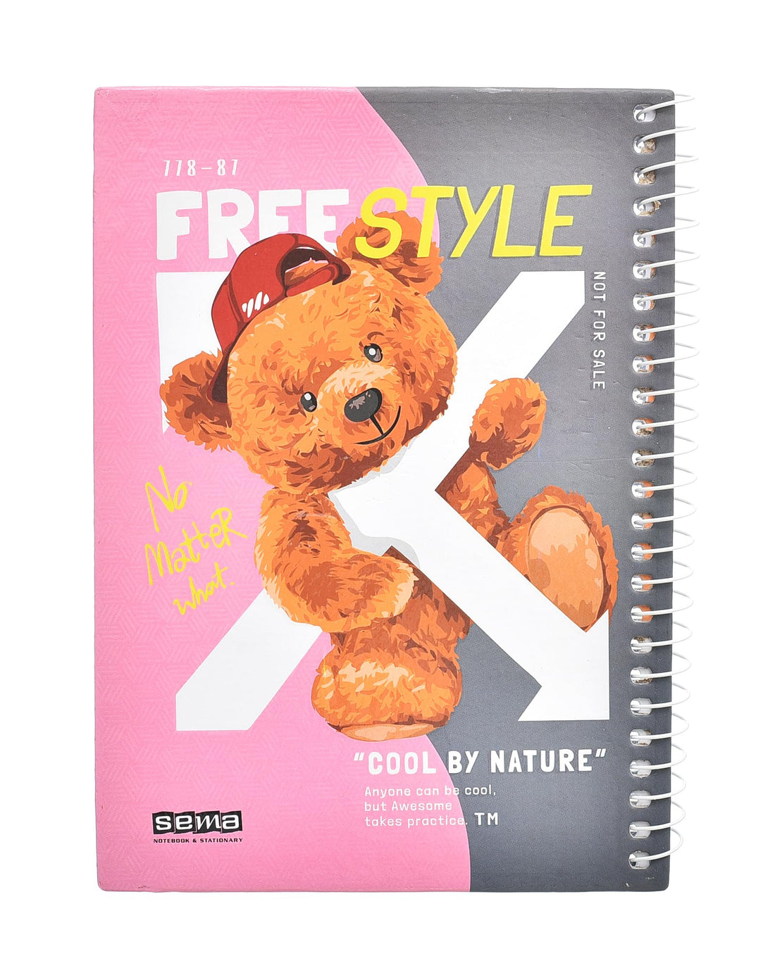 Sema High Quality Spiral Lined NoteBook With Hard Cover 16 * 23cm, 80 Sheets For Office And Students - Multi Color