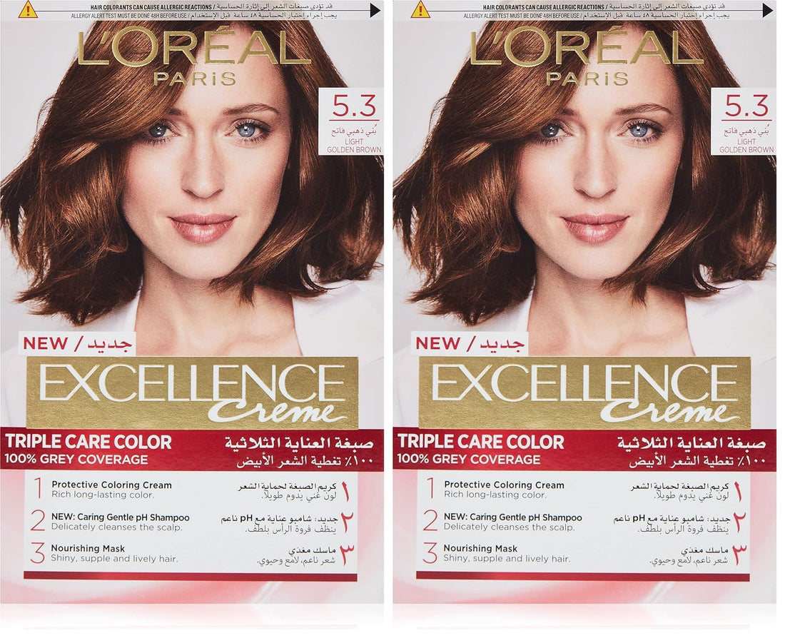 L’Oréal Paris L'Oréal Paris Excellence 5.3 Light Golden Brown Haircolor (Pack of 2)