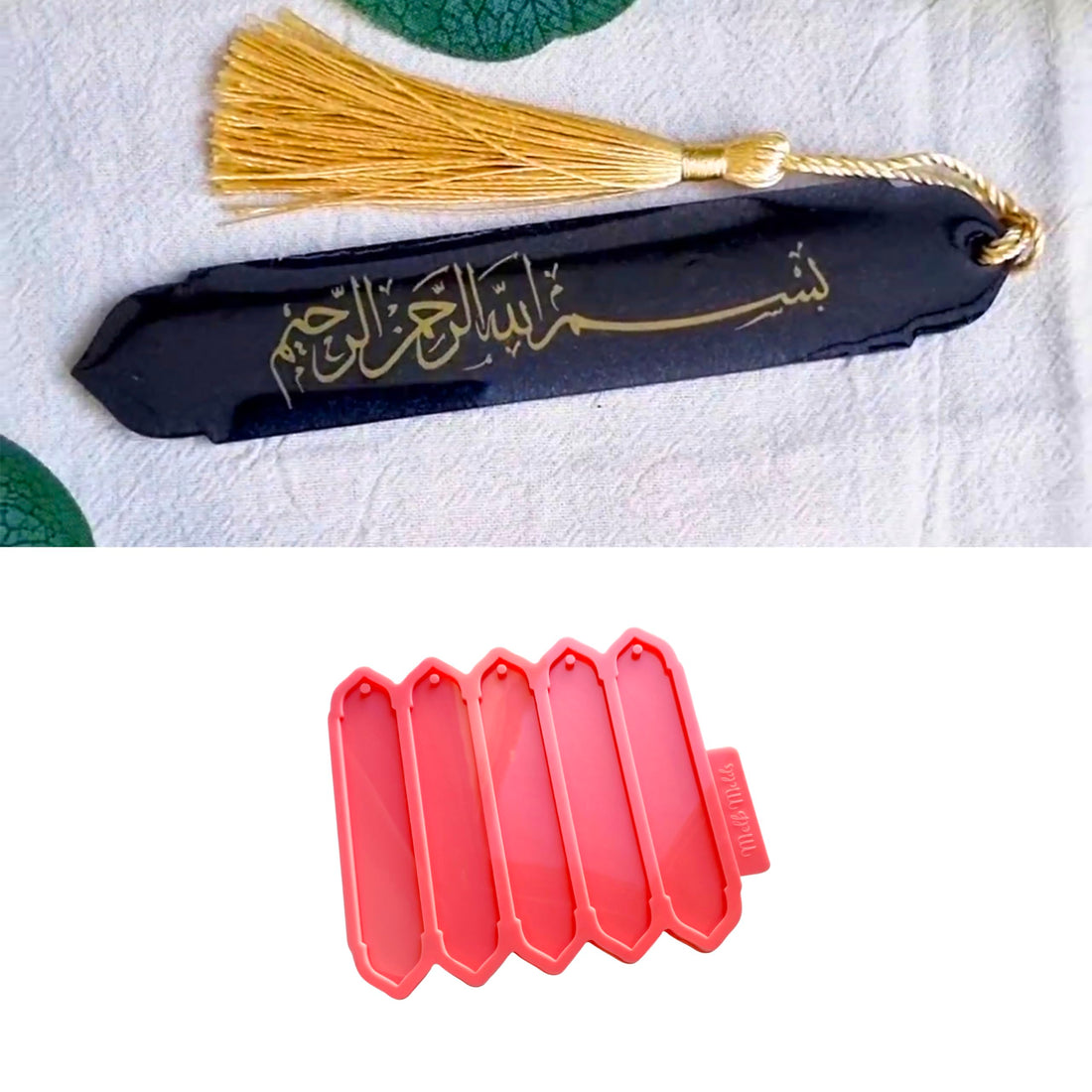 Bookmark Silicone Mold for Resin Epoxy - Oriental Shape - Book Bookmark and Quran Bookmark - Reading Lovers - by MelbMolds
