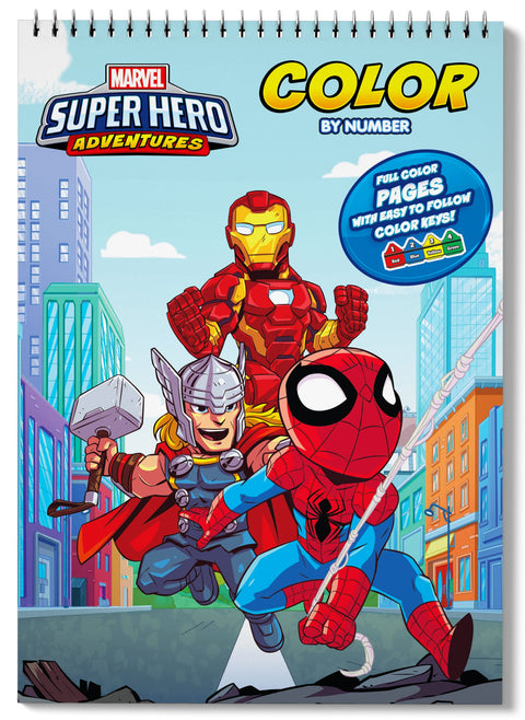 Marvel super hero color by number