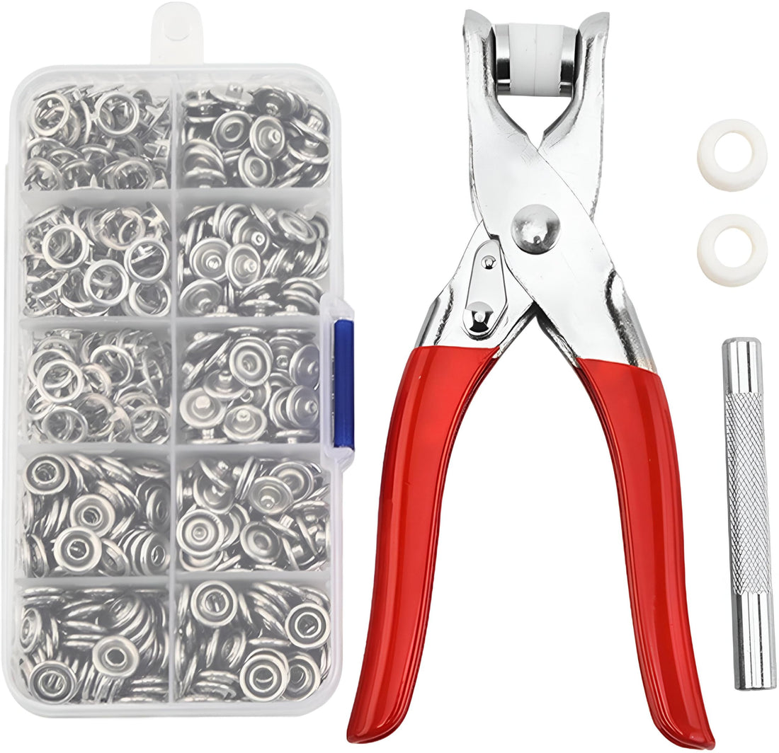 Hardware Kit with Stainless Steel Brass Snap Stapler, Fasten Baby Clothes Buttons Neatly and Easily, Includes About 200 Capsules for Multi-Work Use, Get It Now by Piggy Bell (2)