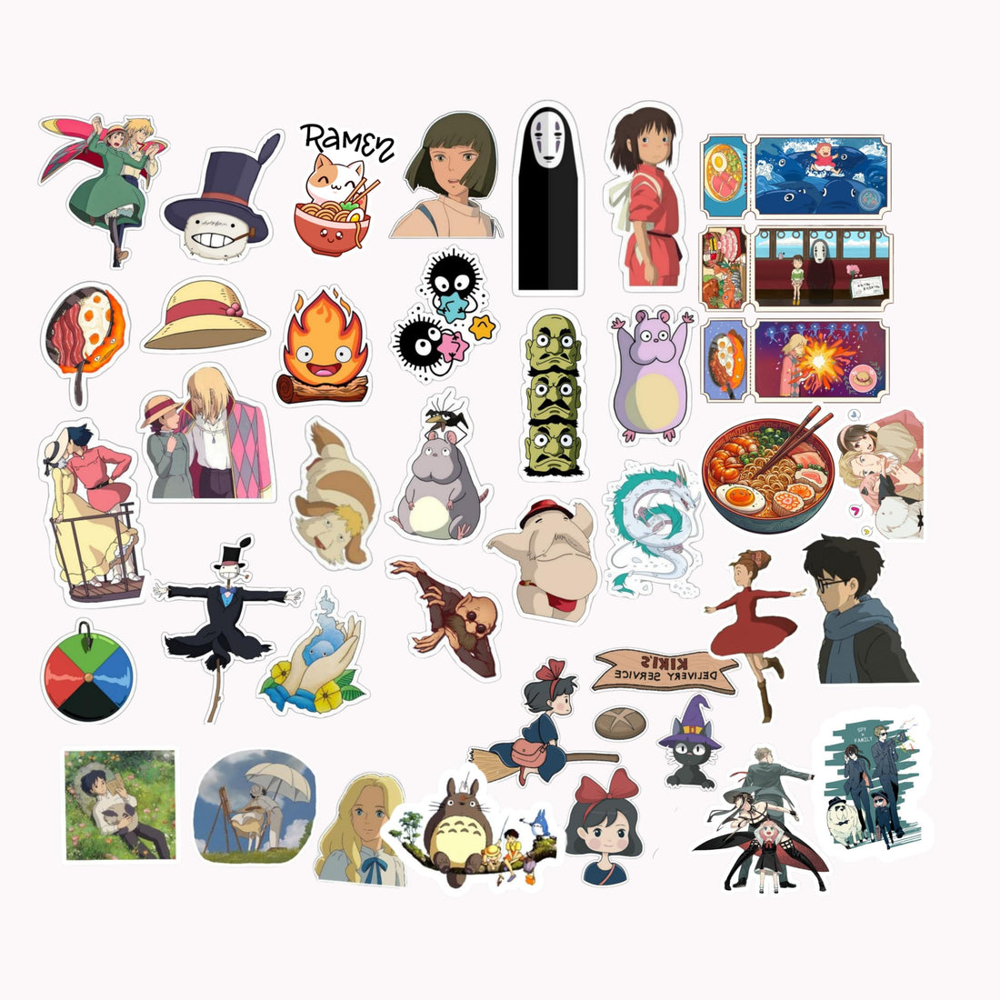 Scentiment 40 Pcs Whimsical Anime Fantasy Stickers Pack – Cute Aesthetic Vinyl Decals with Magical Creatures, Cozy Scenes, Food Art & Soft Anime Style – Waterproof for Laptop, Water Bottle & Journals