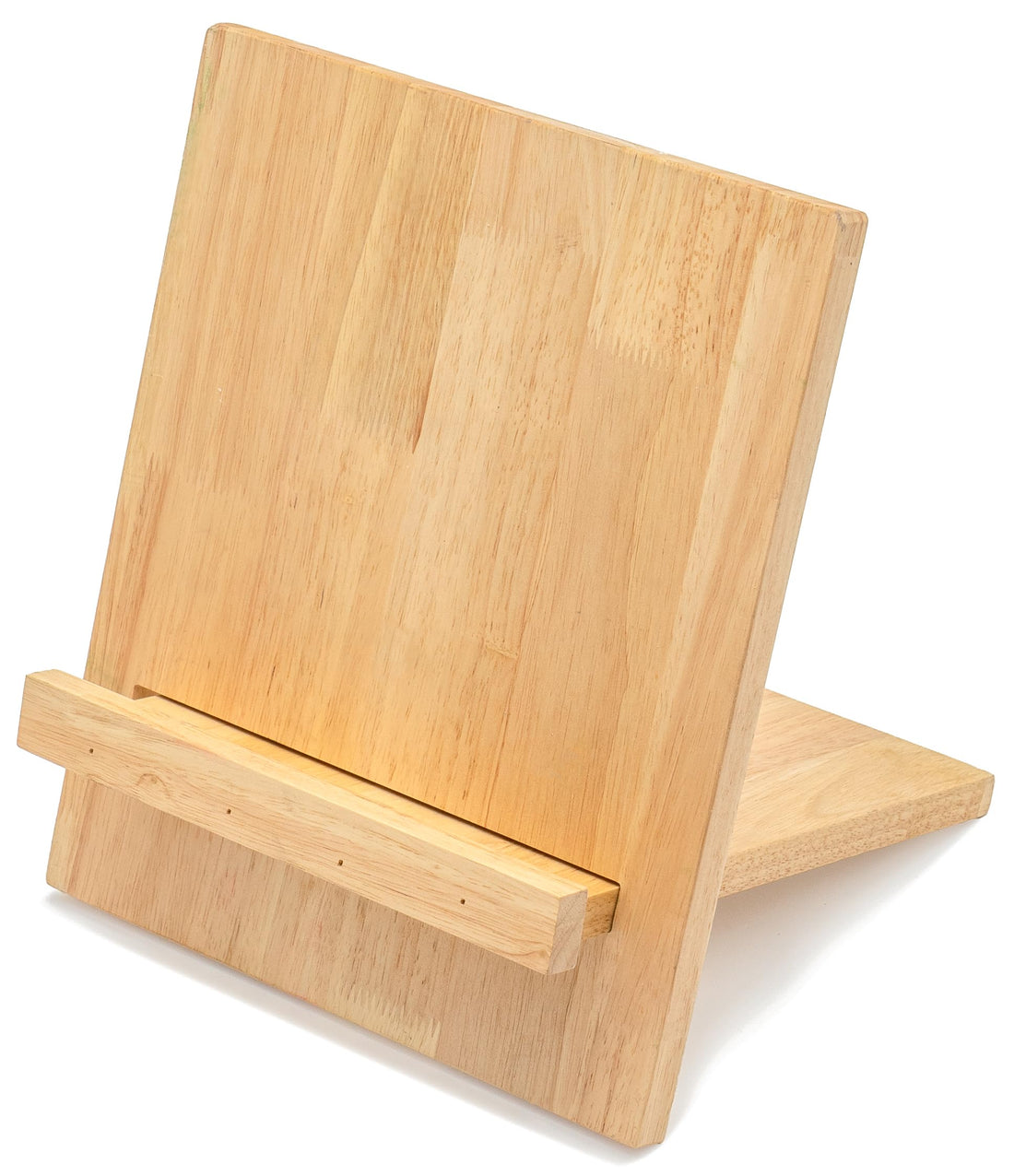 Red Co. 10” x 12” Wooden Cookbook Holder & Reading Stand for Open & Closed Books, Brushed Brown