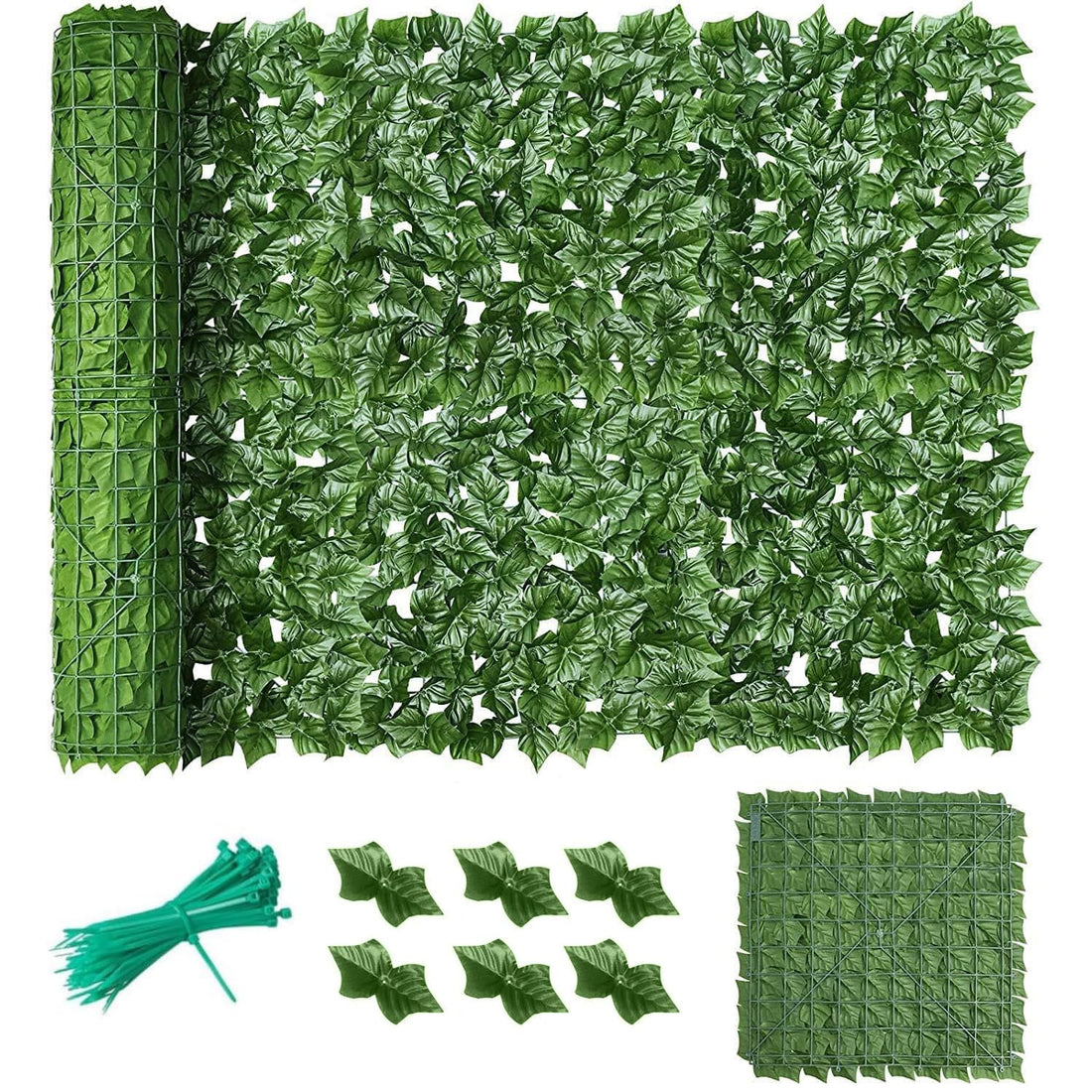 Artificial Ivy Leaf Privacy Fence Screening Roll 1m x 3m,UV Protected and Fade, Garden Screening for Garden Fence Hedge Wall Decoration