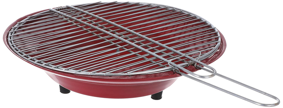 Camping Round Charcoal Grill without stand - black
