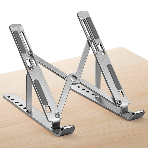 PHOCAR Adjustable Laptop Stand, Aluminum Computer Stand, Portable Laptop Holder Compatible with MacBook Air Pro iPad Air Pro Dell HP Acer Xiaomi Surface Lenovo