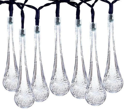 Solar Lights Outdoor - Light up your garden with 3m charming water drop string lights, perfect for creating a festive atmosphere at weddings, parties and other celebrations.