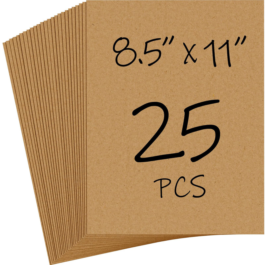 25 Sheets Brown Kraft Cardstock 8.5 x 11, 92lb/250gsm Card Stock Printer Paper for Card Making, Invitations, Menus, Scrapbooking