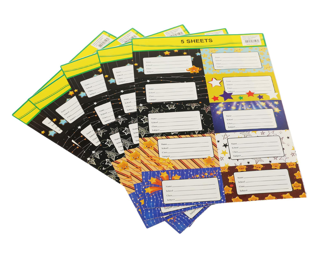Elmaayergy LABEL-8 Colourful Adhesive School Name Tag, Made With Premium Material For Durability And Long-Lasting Use - Multi Colour