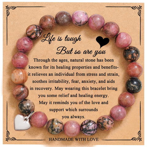 BABORI Bracelet for Women Anniversary Birthday Christmas Jewelry Gift for Women Protection Nature Stone Inspirational Bracelets for Mother Daughter Sister Friends
