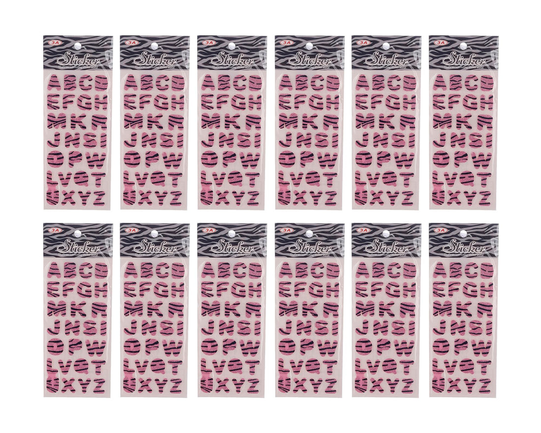 3A Foam Stickers English Letters 12 Piece Educational Set For Kids - Pink 2440-11-3-3A-5088-Pink6