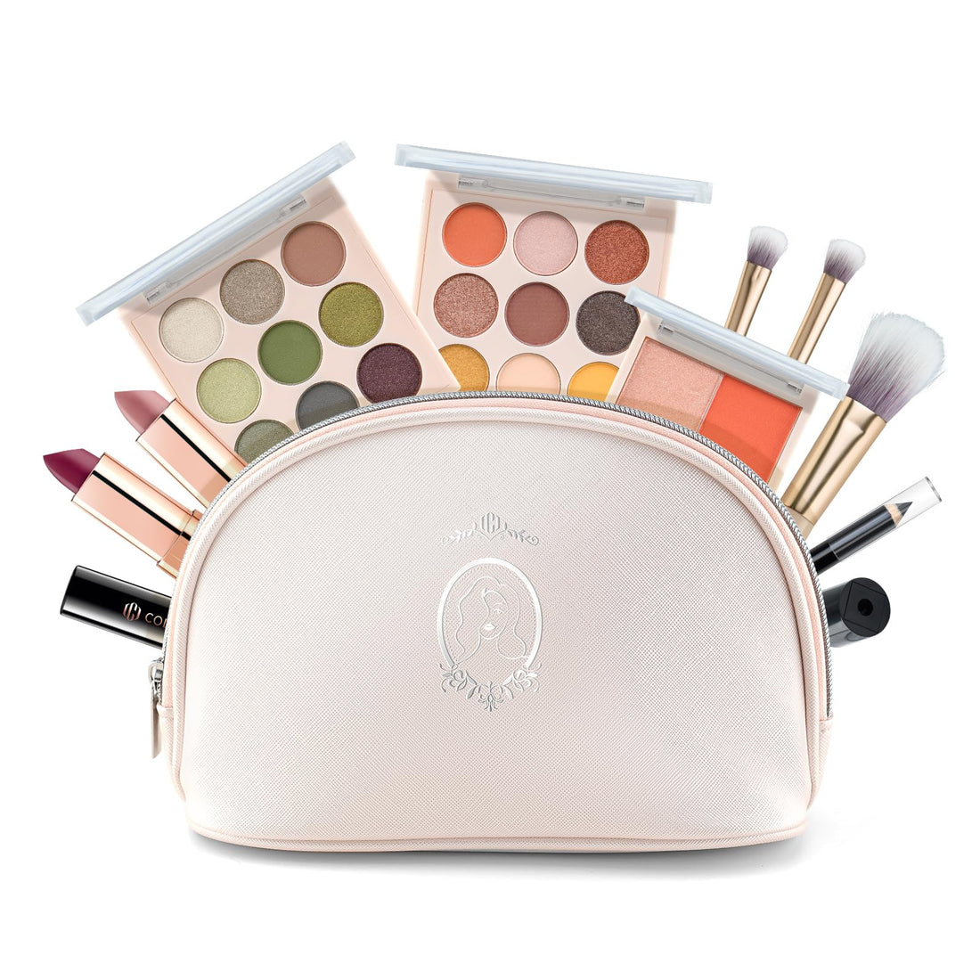 Makeup Kit for Teen Girls, Travel Makeup Kit with Cosmetic Bag Included, Eyeshadow Palette, Blush, Lipstick, Lipstick, Eyeliner Brush,