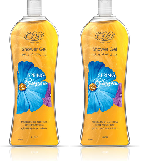 Eva Skin Care Spring blossom shower gel 1 liter (Pack of 2)