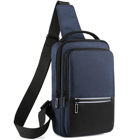 Peicees Sling Bag for Men Casual Shoulder Pack Women Mini Crossbody Chest Bags Small Backpack Men's Messenger Daypack Hiking Working Cycling Travel (Blue), One Size