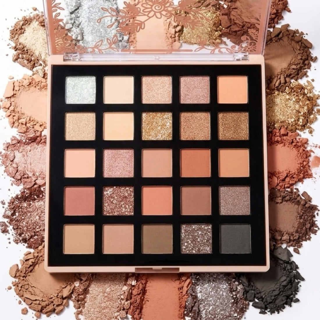 25 Color Eyeshadow Makeup Palette, Natural Nude Matte Shimmer Glitter Pigment Eye Shadow Palette Set, Vegan & Cruelty-free (25 COLOR)