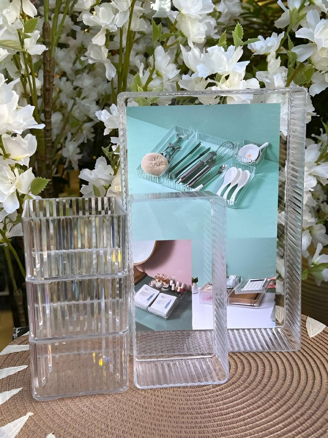 Dollar for Improt Drawer Organizer - Premium-Crafted, Durable Acrylic Design to Keep Your Kitchen Utensils and Makeup Accessories Neat and Tidy, 5-Piece Set