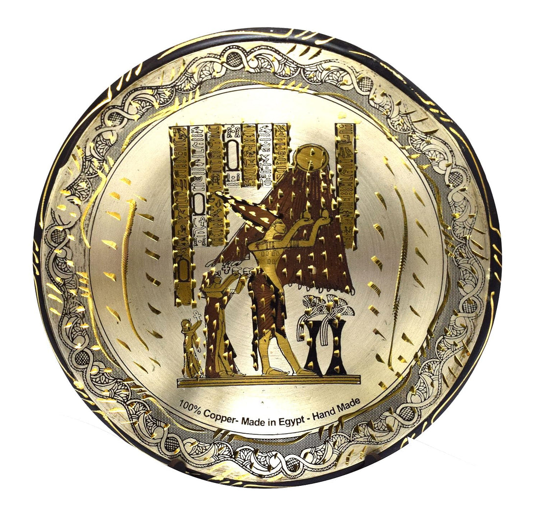 immatgar pharaonic Decorative copper plate - Dish Egyptian souvenirs gifts from Egypt (Diverse Pharaonic 1-16 CM)