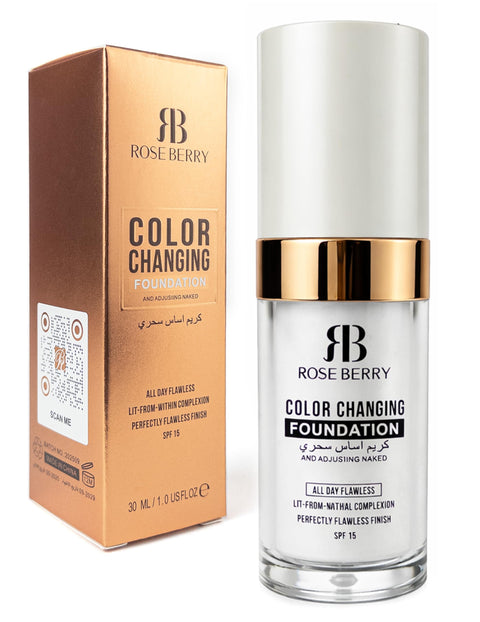 Rose Bery - Foundation, Color Changing, All Day Flawless, 30 ML, Model - RB-FM00010