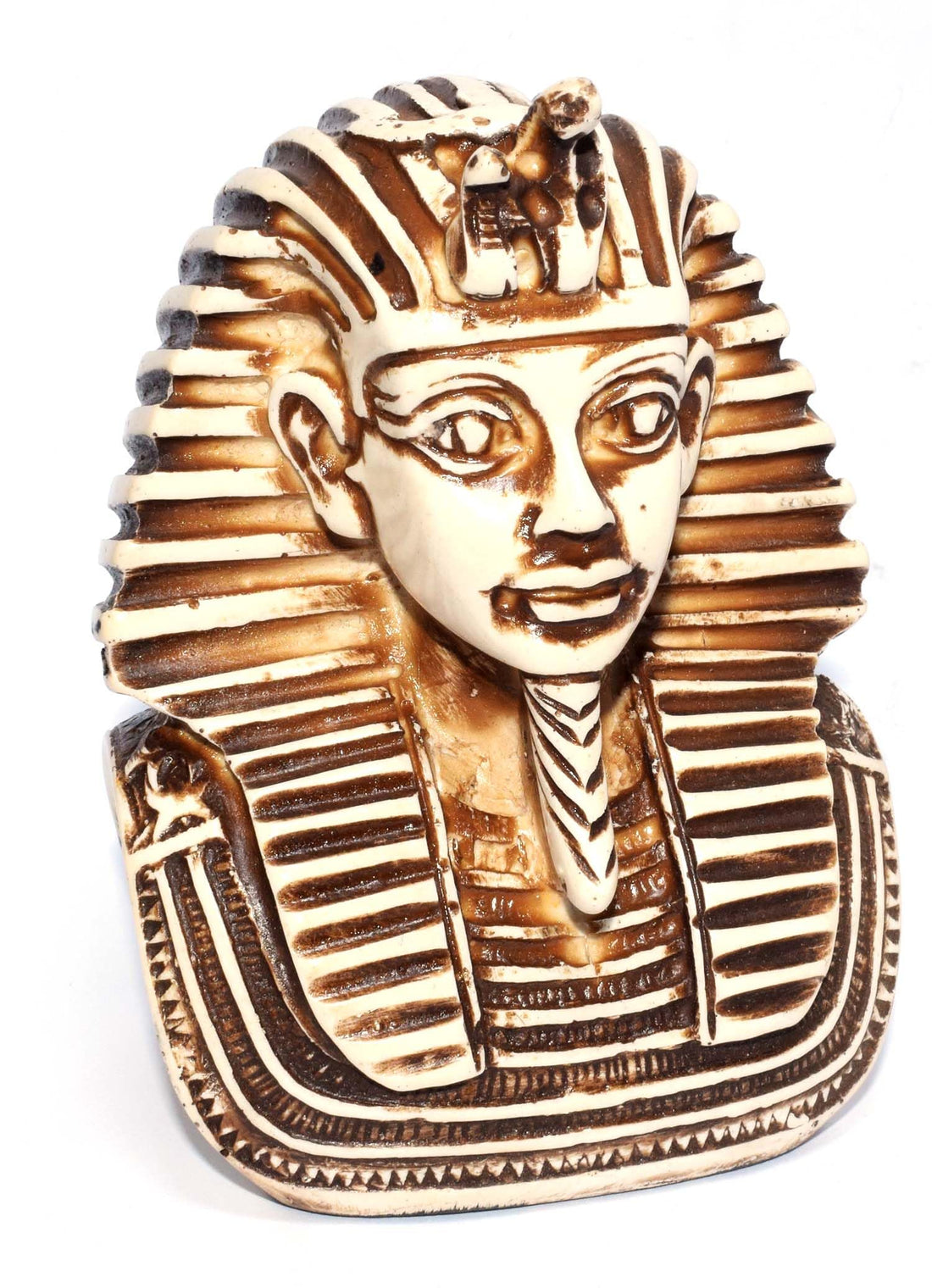 immatgar pharaonic Egyptian Tutankhamun mask Statue Egyptian souvenirs gifts from egypt (shape2 - off white - 9 CM)