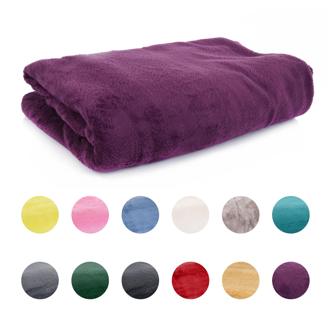 Mintra Home Throw Blanket for Couch, Soft Polyester Fleece Blanket, Cozy Lightweight Fuzzy Fall Décor Throw Blankets for Bed/Bed Cover/Couch Cover, 51” x 70” (S, Purple)