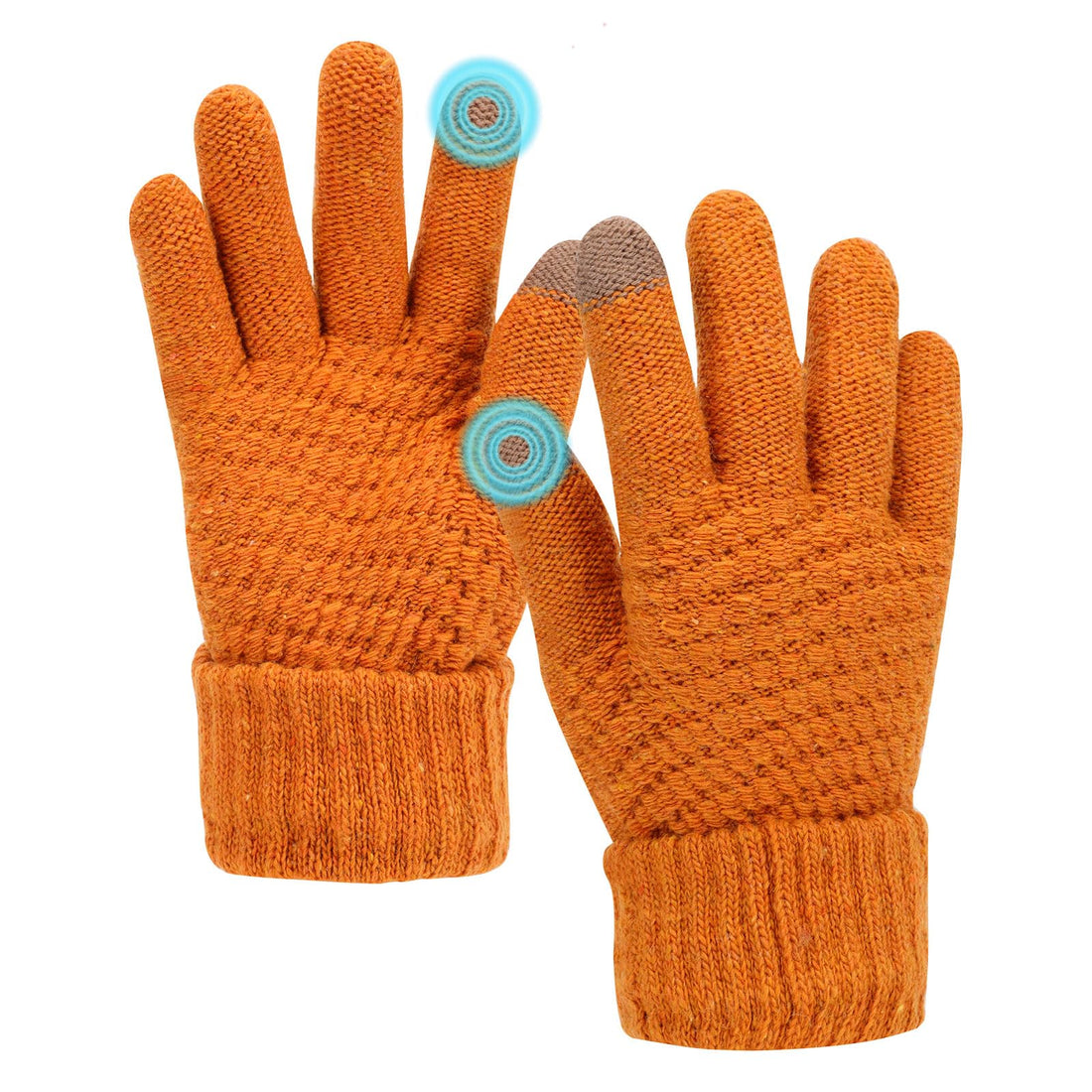 Winter Warm Mittens for Women,Touch Screen Gloves Women Knitted Gloves Warm Soft Lining Elastic Cuff Winter Texting Gloves