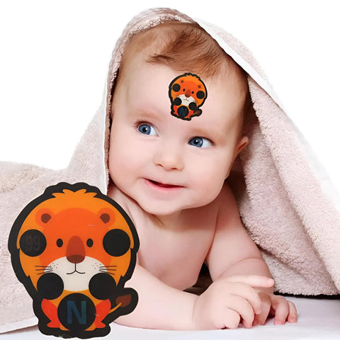 Baby Temperature Tape - Easily Monitor Your Baby's Temperature with Crystal Reactive Thermometer, Disposable Thermometer, Designed for Comfort and Hygiene Multi Shapes (5)