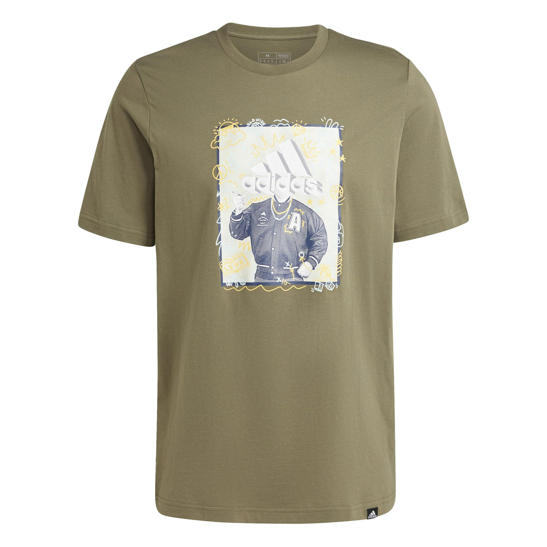 adidas Men's Doodle Graphic Tee Short Sleeve Graphic Tee (Pack of 1)