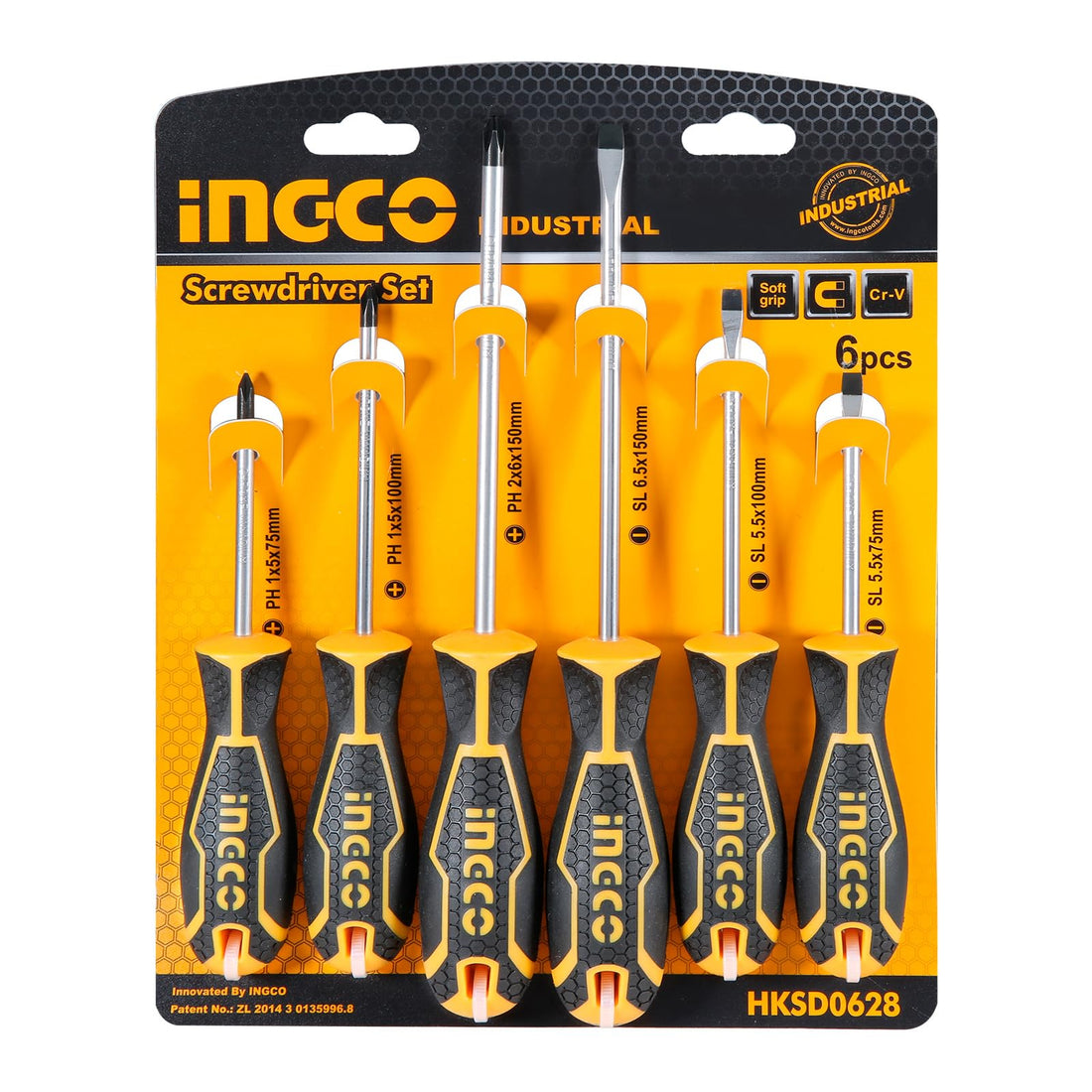 INGCO HKSD0628 Screwdriver Set, 6-Piece Set, Torx Screwdriver Precision Screwdriver Set