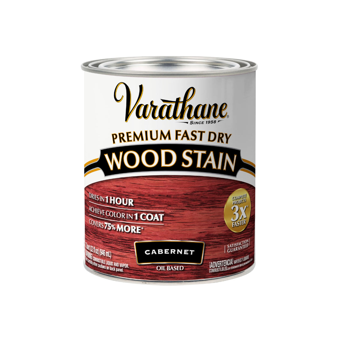 Rust-Oleum Varathane 262016 Premium Fast Dry Wood Stain Cabernet Qt