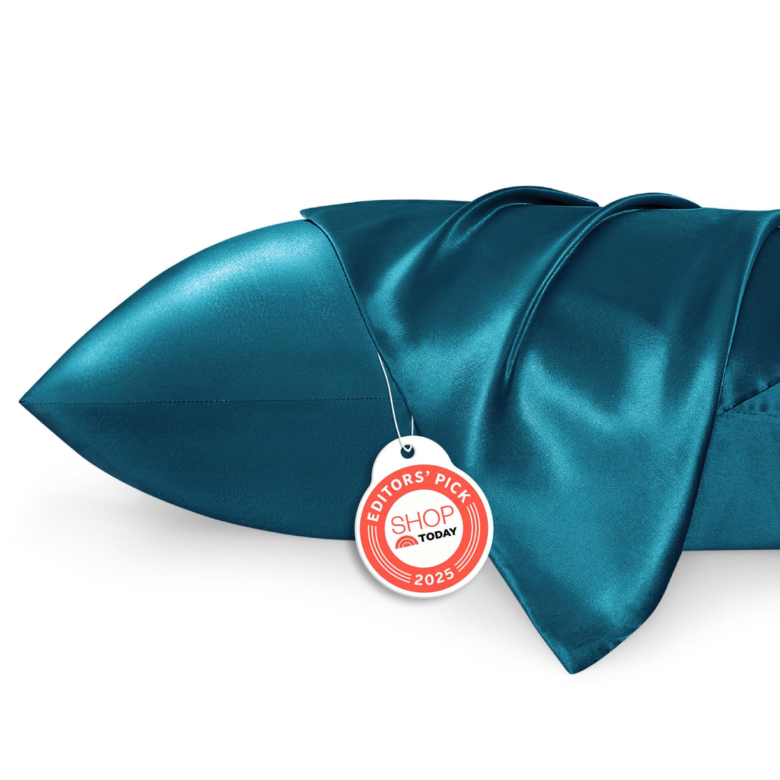 Bedsure Satin Pillowcase for Hair and Skin Queen - Teal Silky Pillowcase 2 Pack 20x30 Inches - Satin Pillow Cases Set of 2 with Envelope Closure, Similar to Silk Pillow Cases, Gifts for Women Men