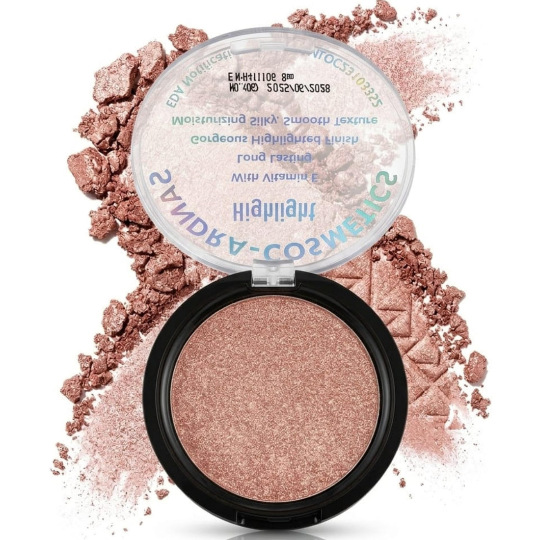Powder Highlighter, Long-Lasting Luminous Face Finish, Cake-Resistant With Micro-Shimmer, Vegan & Cruelty-Free (06)