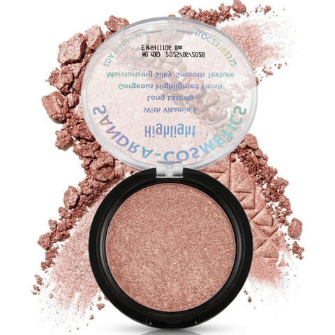 Powder Highlighter, Long-Lasting Luminous Face Finish, Cake-Resistant With Micro-Shimmer, Vegan & Cruelty-Free (06)