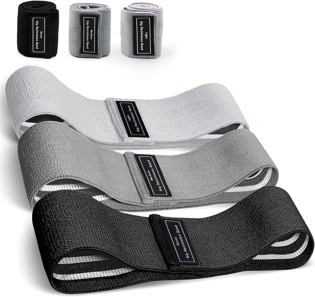 Premium Qshop® Resistance Bands for Legs and Butt Anti-Slip Booty Bands for Women and Men, Hip and Leg Exercise Bands - 3 Levels Resistance Bands for Hips and Legs