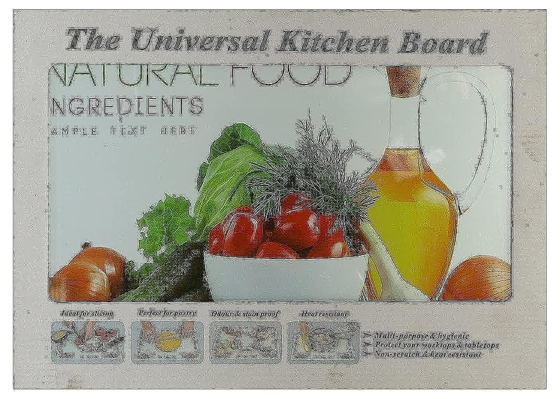 Hard Glass Cutting Board, Multi Color