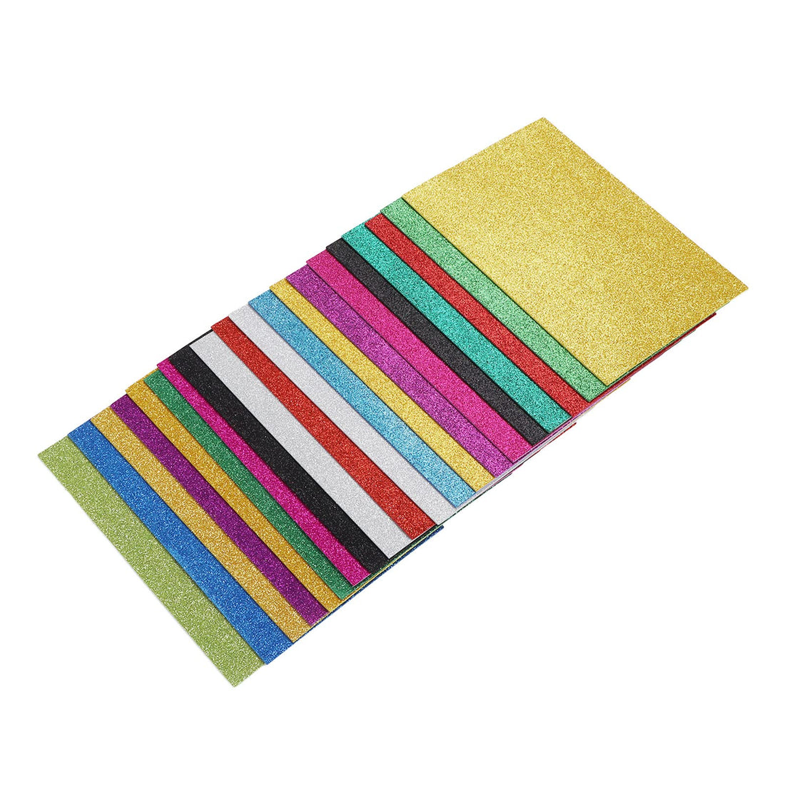Sorandy Self Adhesive Glitter Foam Sheet, 20 Pack Foam Sheet, 2mm Thick Folded Pasted Handcraft Cuttable Foam Paper for Gift Card DIY Crafts Cutters Card Scrapbook Decoration Party