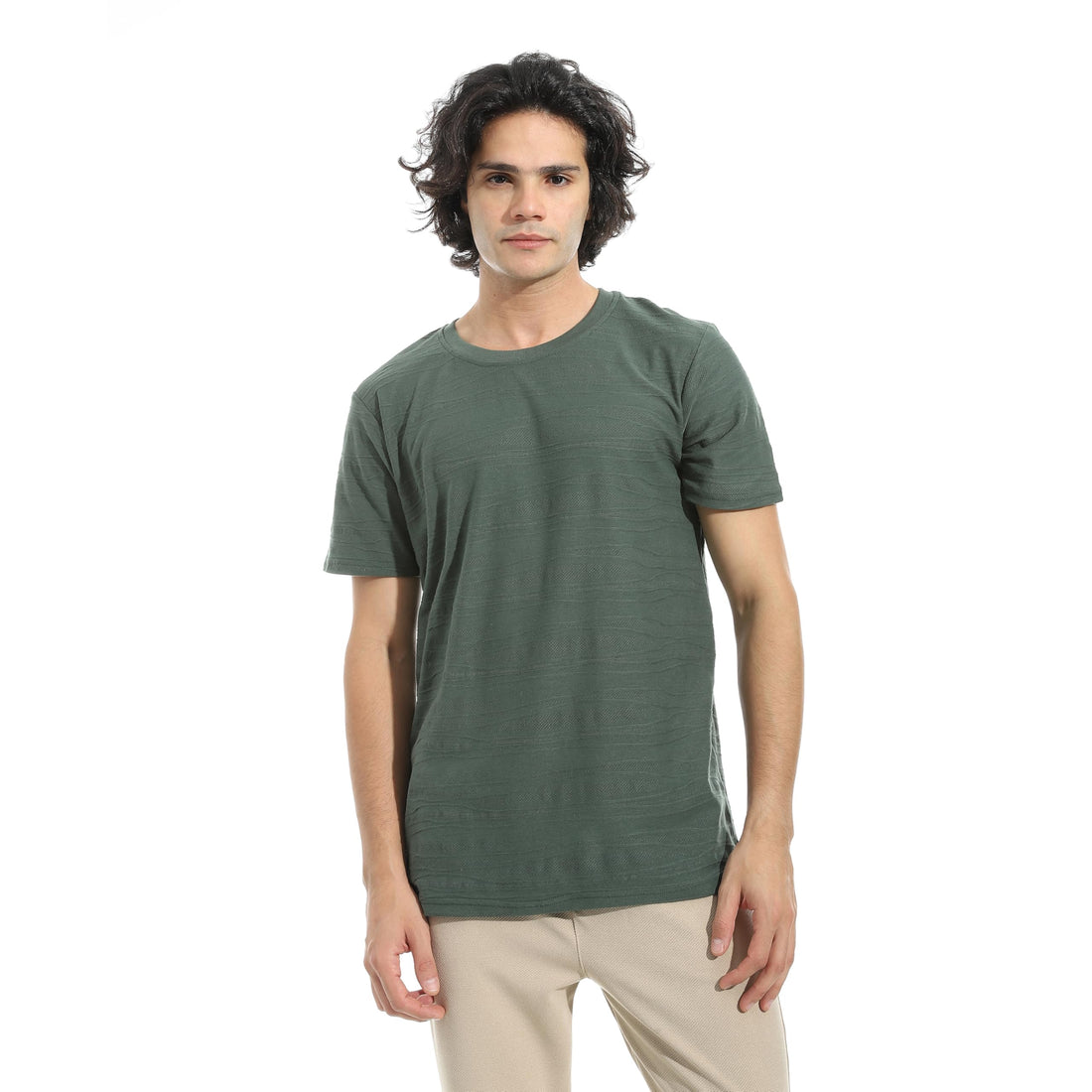 Andora Mens Perforated Half Sleeves Round Collar Western