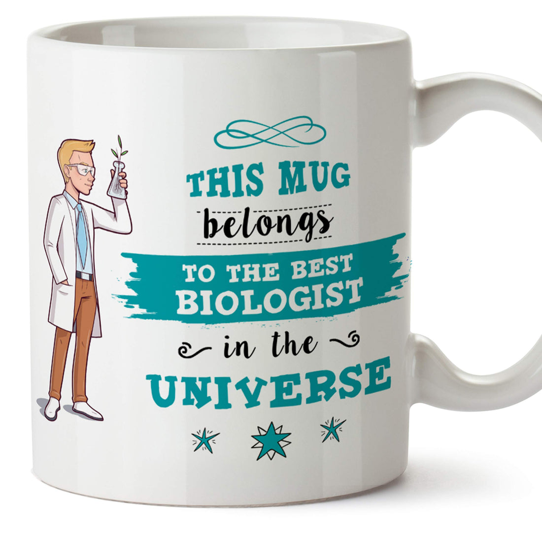 MUGFFINS Biologist Mug - "Universe's Best Biologist" - Funny Biology Gift/Present - Tea/Coffee Ceramic Cup 11oz