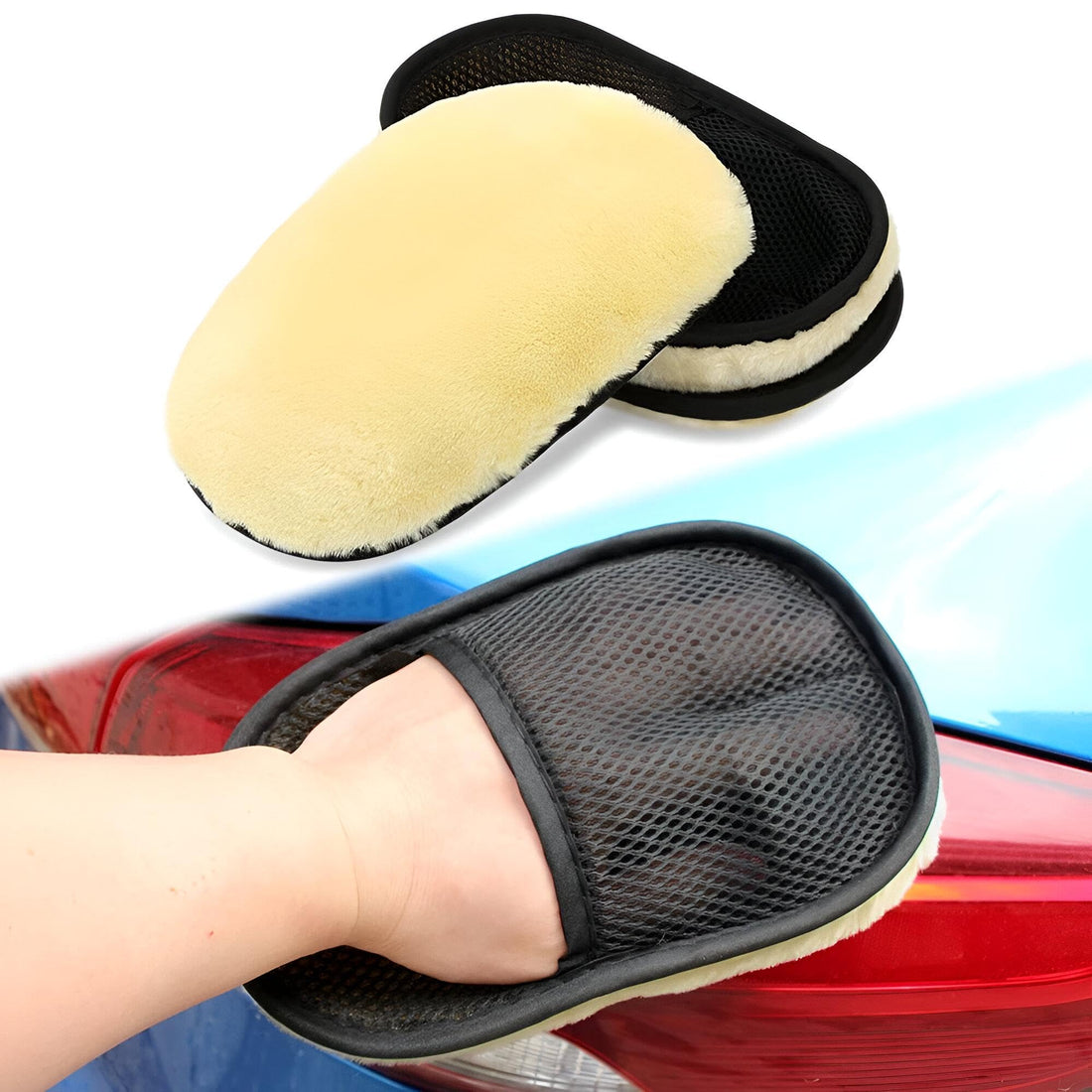 Generic Car Cleaning Brush & Microfiber Gloves (3 Pack) - Super Soft, Scratch-Free, Eco-Friendly, Perfect for Washing, Waxing & Cleaning Your Vehicle