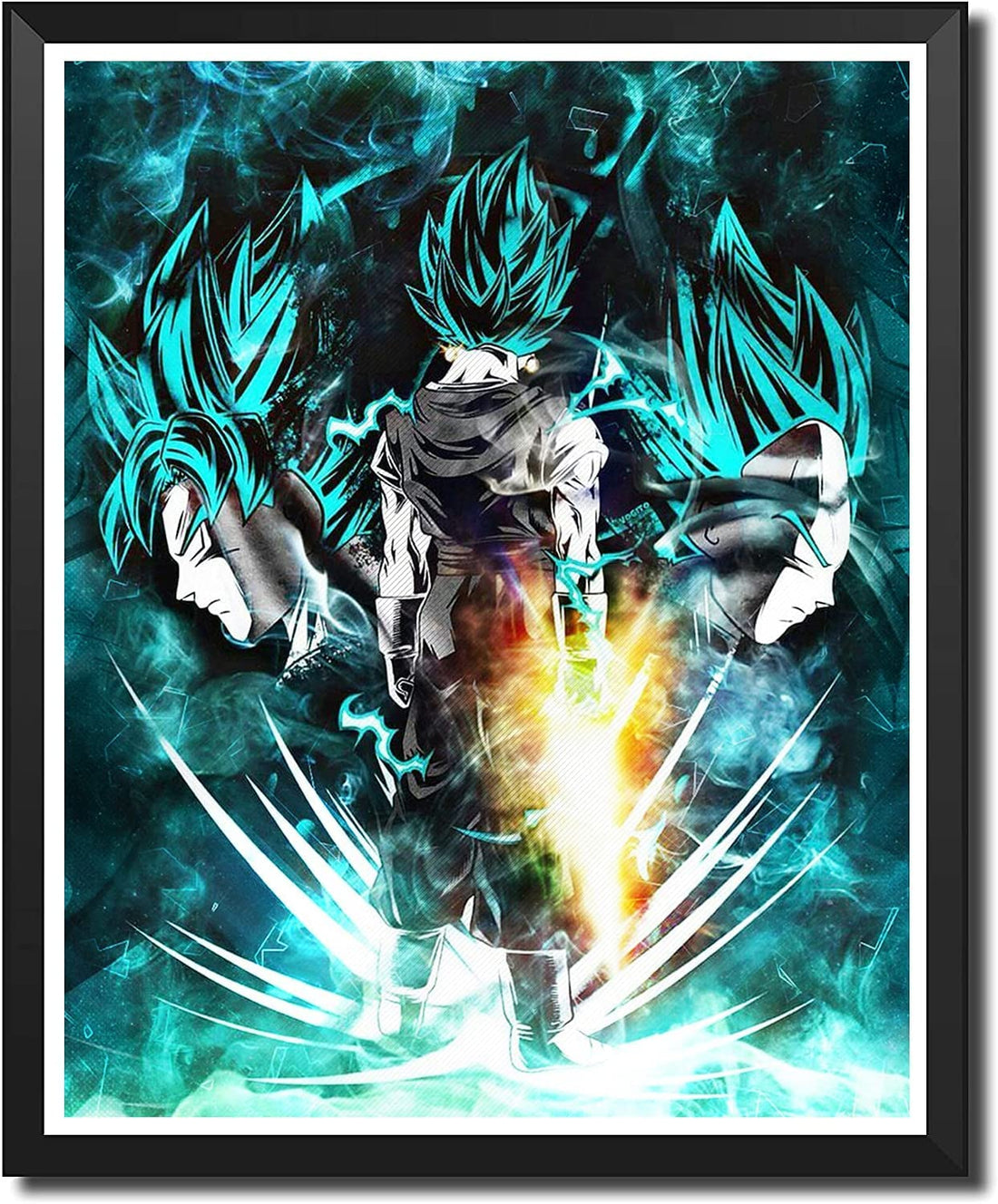Dragon Ball Super Son Goku Kakarotto Poster Anime Wall Art, Unframed Manga Photo Prints Poster Pictures Artwork Uv Coated for Home Bedroom Living Room Decor, 8Inch x 10Inch UNFRAMED
