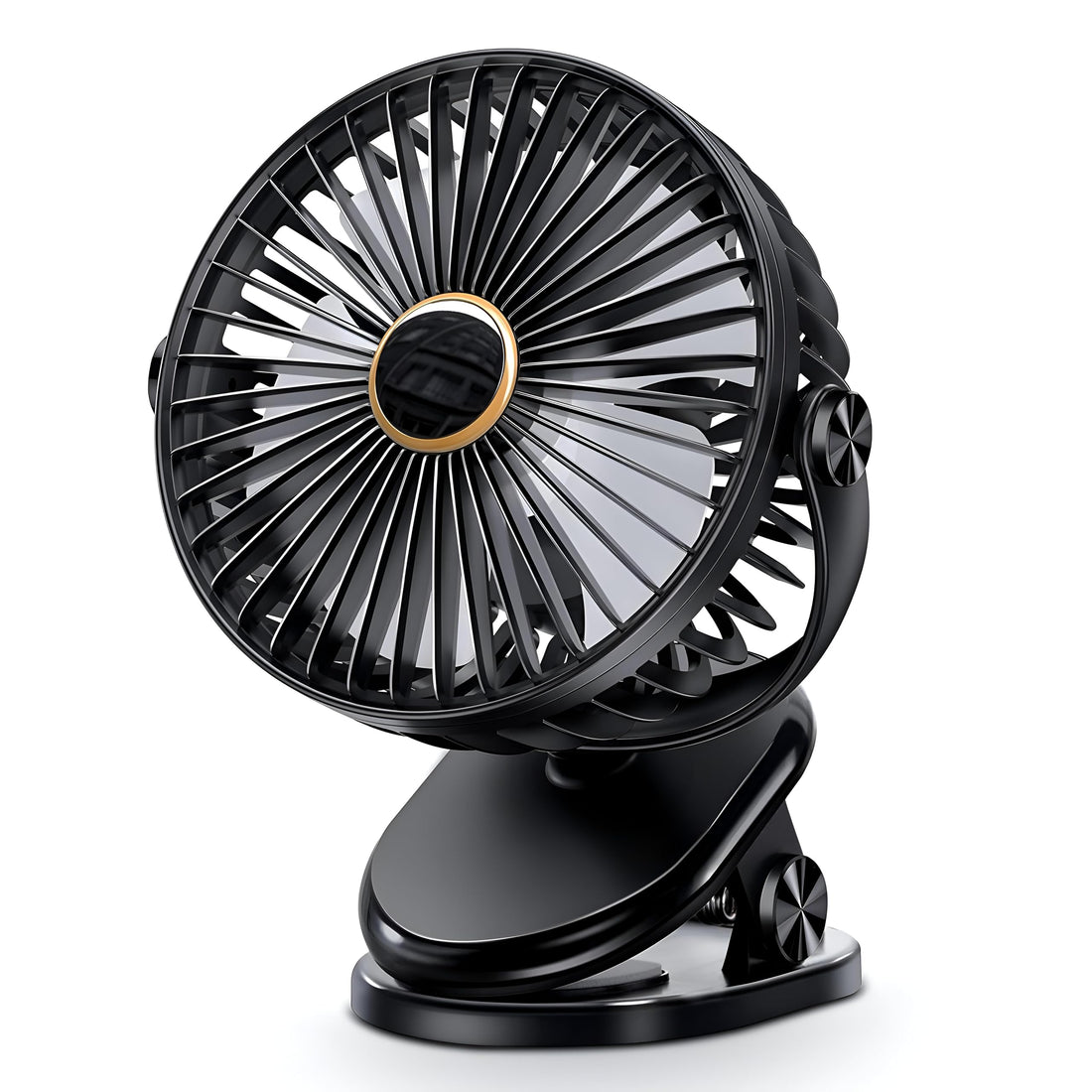 360-Degree Fan - Handy Rechargeable Portable Desk Fan with Clip, Great for Personal Comfort while Working, Camping, or Strolling with Kids (2 option)