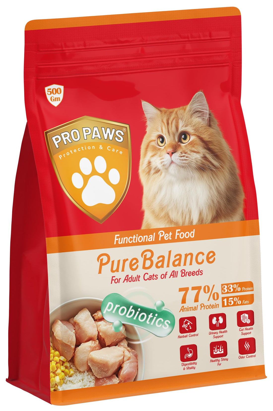PROPAWS Pure Balance Dry Food for Adult Cats 500 Gram (1500 Gram)