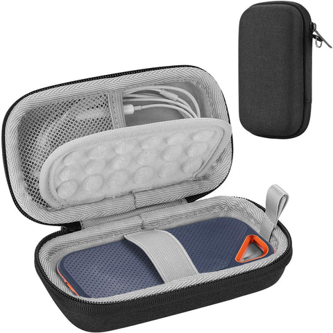 ProCase Case for SanDisk Extreme Pro SSD External Drive SDSSDE80/ SDSSDE81 1TB / 2TB / 4TB / 250GB / 500GB EVA Shockproof Water Resistant Protective Cover with Mesh Pocket for Accessories