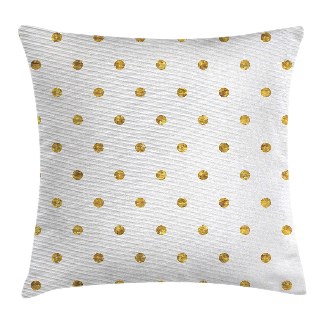 Ambesonne Modern Throw Pillow Cushion Cover, Blurry Crystalised Yellow Ombre Geometric Circles Rounds Plain Backdrop Print, Decorative Square Accent Pillow Case, 20" X 20", Yellow White