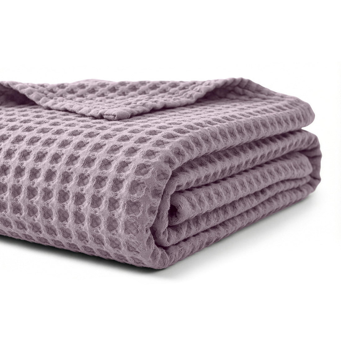Egyptian cotton Waffle throw blanket,ultra-soft & lightweight with an elegant woven design,king size 255x225 cm,Kashmir Color