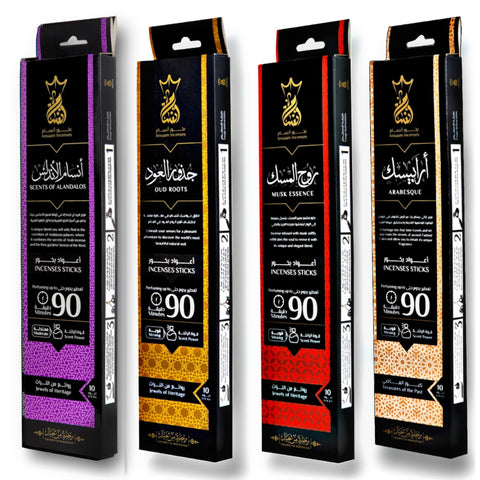 Incense Sticks 10 Sticks Super Quality (Arabesque - Musk Spirit - Oud Root - Ansam Al-Andalus)