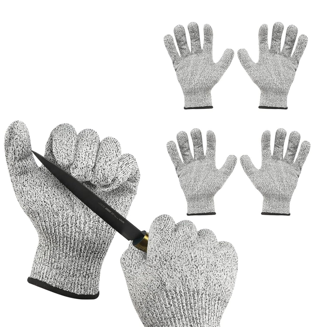 Cut Resistant Gloves Level 5 Protection for Kitchen, Upgrade Safety Anti Cutting Gloves for Meat Cutting, Wood Carving