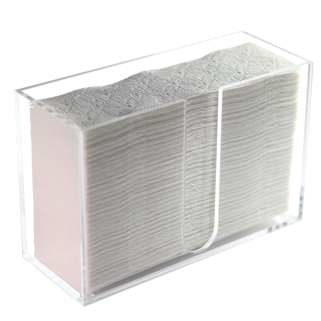 BEST MEDIA Transparent Acrylic Folded Paper Towel Dispenser for your Countertop, a C-Fold, Z-Fold, and Trifold Napkin Holder for home- Modern - 1 Piece - Transparent
